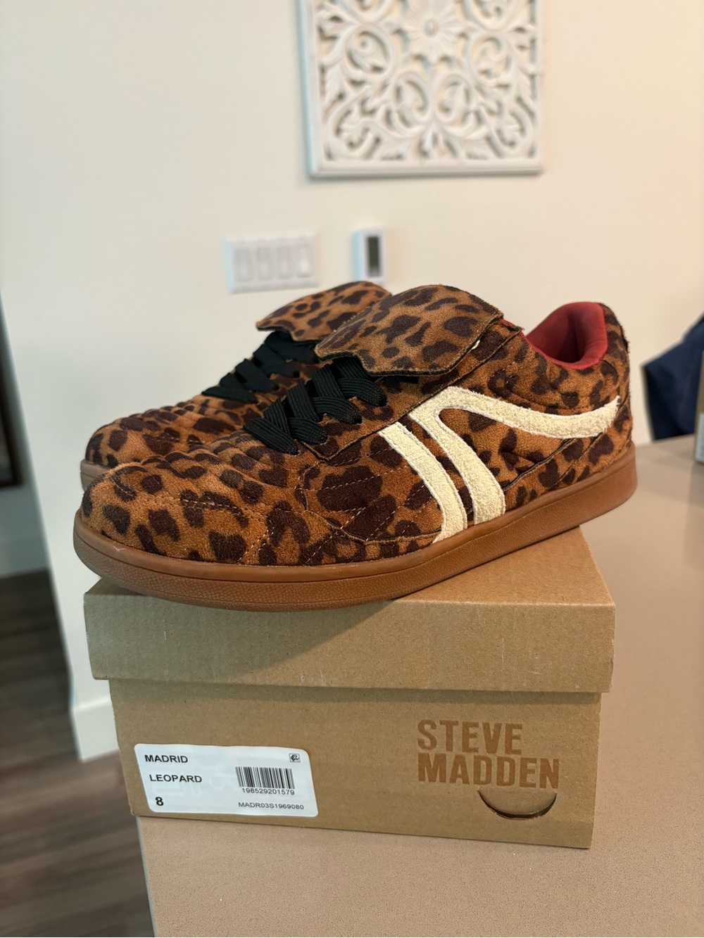 Steve Madden Leopard Print Sneakers - Brown/Beige